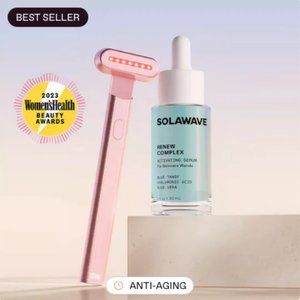 Solawave 4-in-1 Radiant Renewal Skincare Wand and activating serum kit